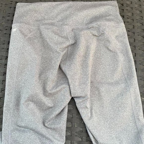 Fabletics Gray High-Waisted Heathered Capri Leggings - Picture 5 of 7